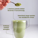 Kūno kremas ir šveitiklis su dumbliais ir matcha + Ekologiška MATCHA (100 g) ir šluotelė - Image 10