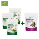 3x Žaliasis Mišinys DETOX + Supermaisto mišinys moterų HORMONŲ BALANSUI