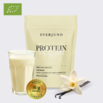 Ekologiškas augalinių baltymų kokteilis VEGAN PROTEIN, vanilės skonio