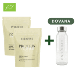 2x Augalinių baltymų kokteilis VEGAN PROTEIN + Gertuvė DOVANA
