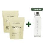 Joninių išpardavimas: 2x Augalinių baltymų kokteilis VEGAN PROTEIN + Gertuvė DOVANA