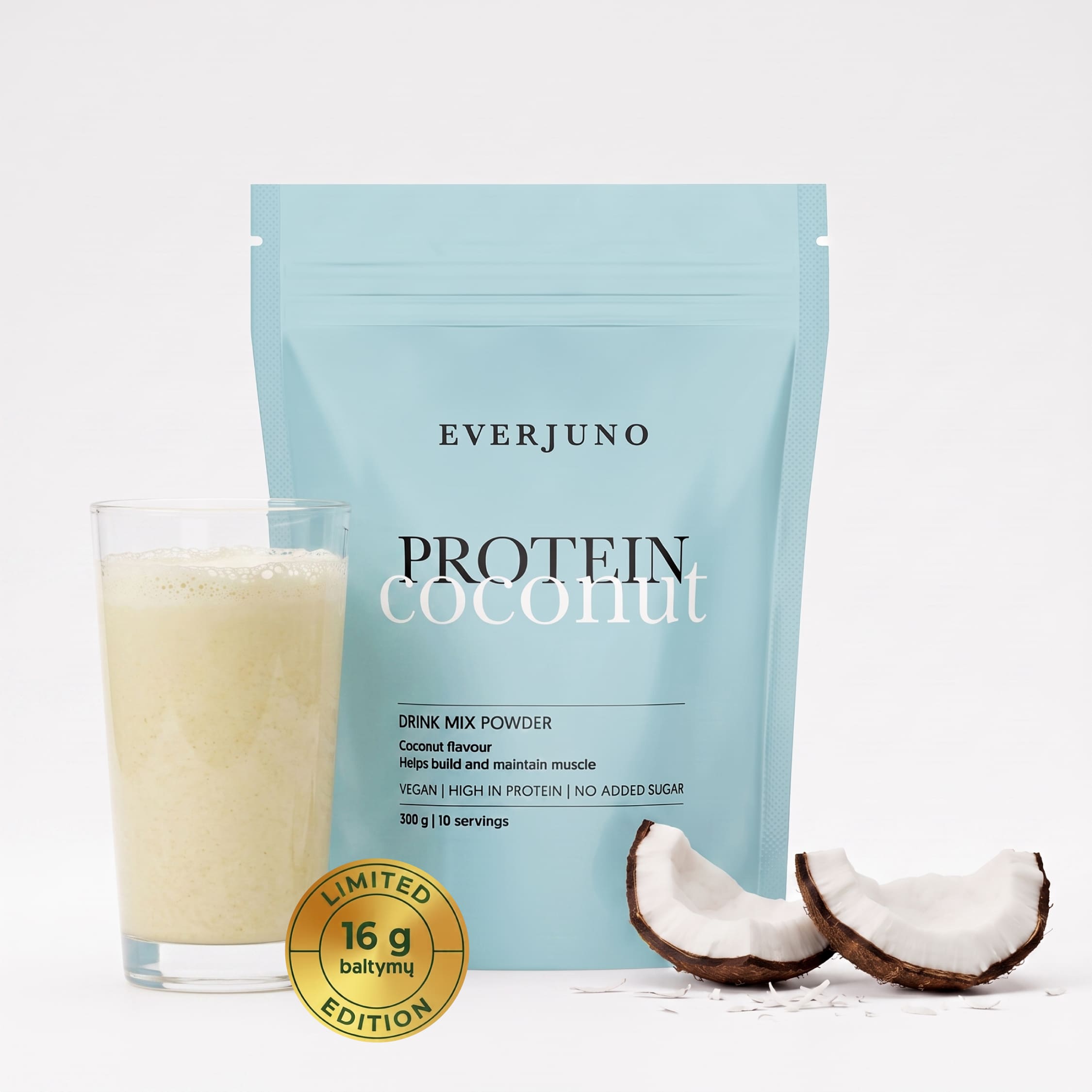 1520-04 NAUJIENA! Augaliniai baltymai VEGAN PROTEIN, kokosų skonio - Image 1